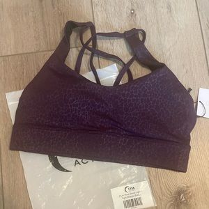 Plum Riverstone light and tight strappy bra (Large)